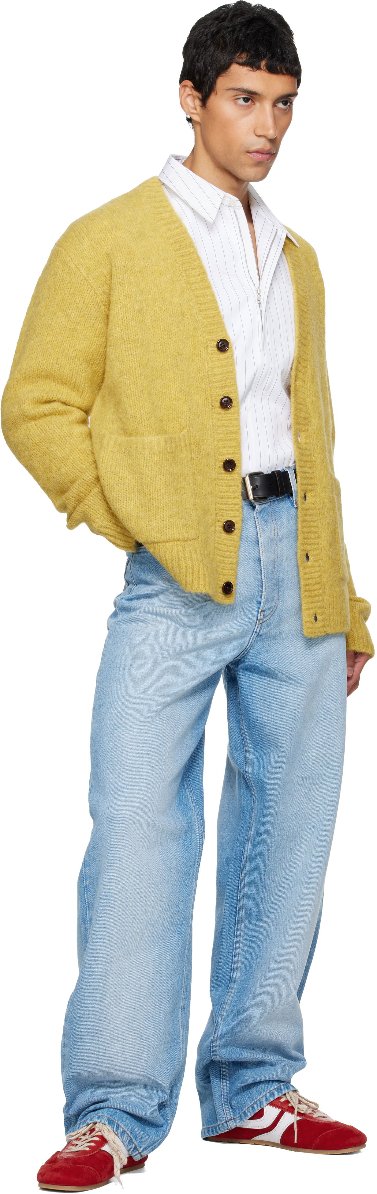 Bælter Dries Van Noten Dries Van Noten Smooth Leather Belt with Silver-tone Buckle Sort | 252-021400-102, 1