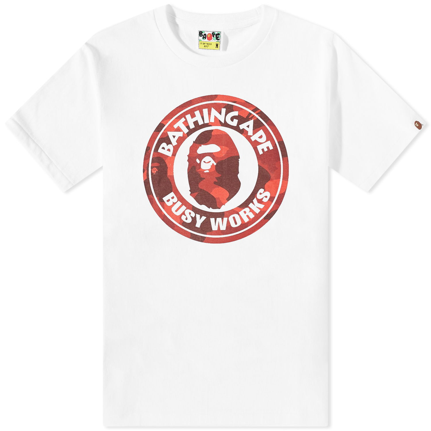 T-shirt BAPE Colour Camo Busy Works T-Shirt White/Red Hvid | 001TEJ301014M-WHTRED, 0