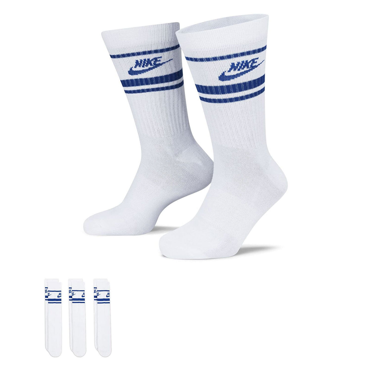 Undertøj og sokker Nike Everyday Essential Crew Socks 3-Pack Hvid | DX5089-105, 0