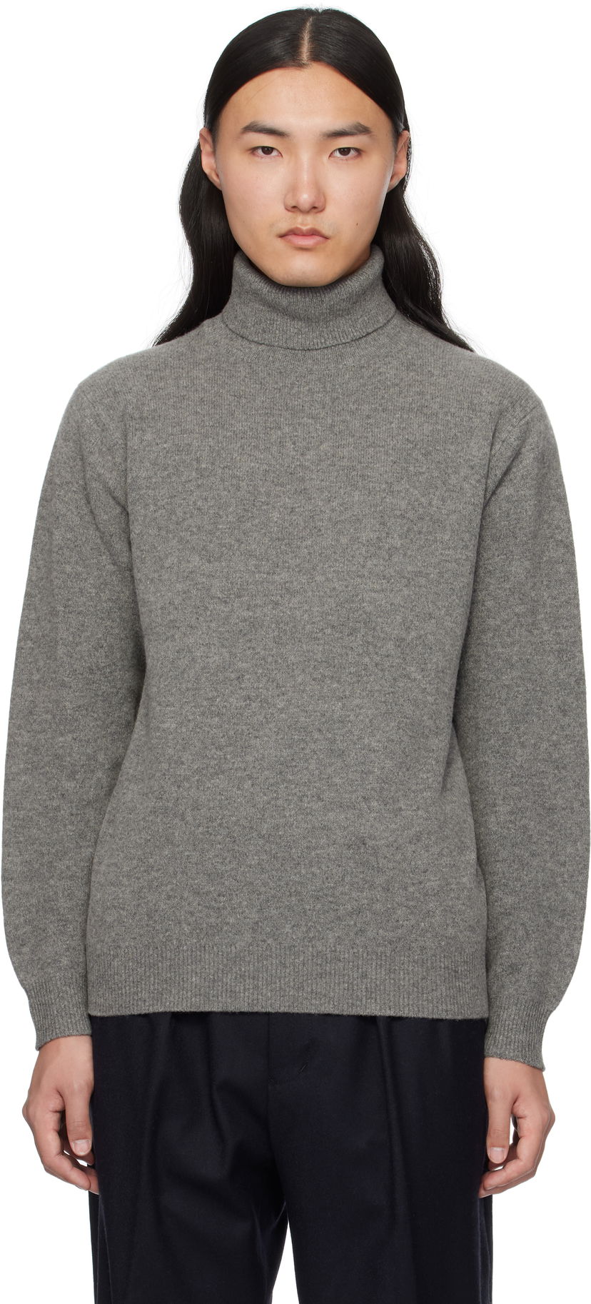 Sweater BEAMS BEAMS PLUS 9G Turtleneck Sweater Grå | 38150147156