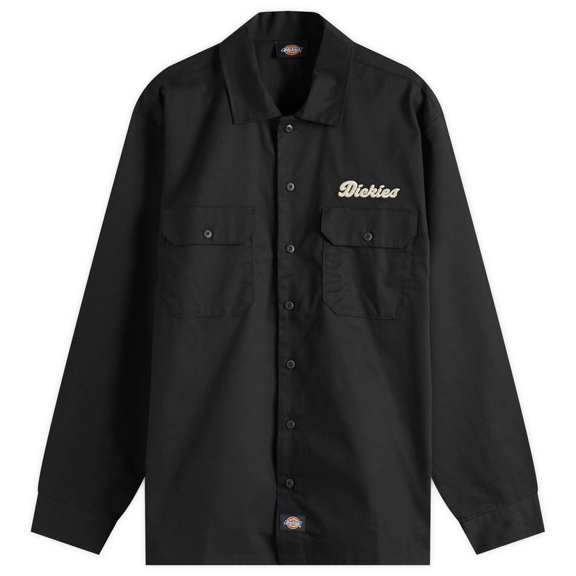 Skjorte Dickies Lewistown Work Shirt, Size Large Sort | DK0A4Z7PBLK1-247