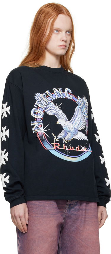 T-shirt Rhude Rhude Notting Hill Eagle Graphic Long Sleeve T-Shirt Sort | RHPF25TT14012, 1