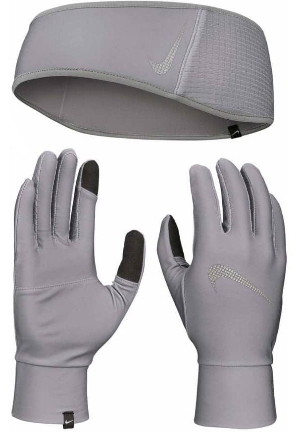Handsker Nike Essential Running Gloves & Headband Set Grå | 938518-029