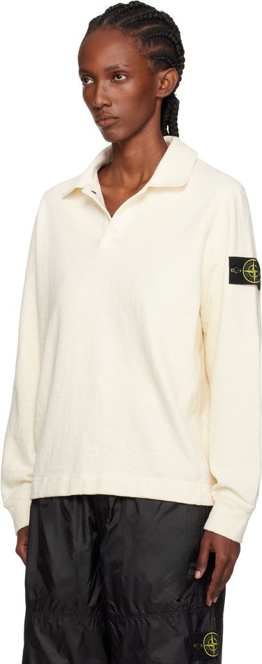 Polo skjorte Stone Island Stone Island Brushed Cotton Jersey Polo Hvid | K2S15 6100054 S0238, 3