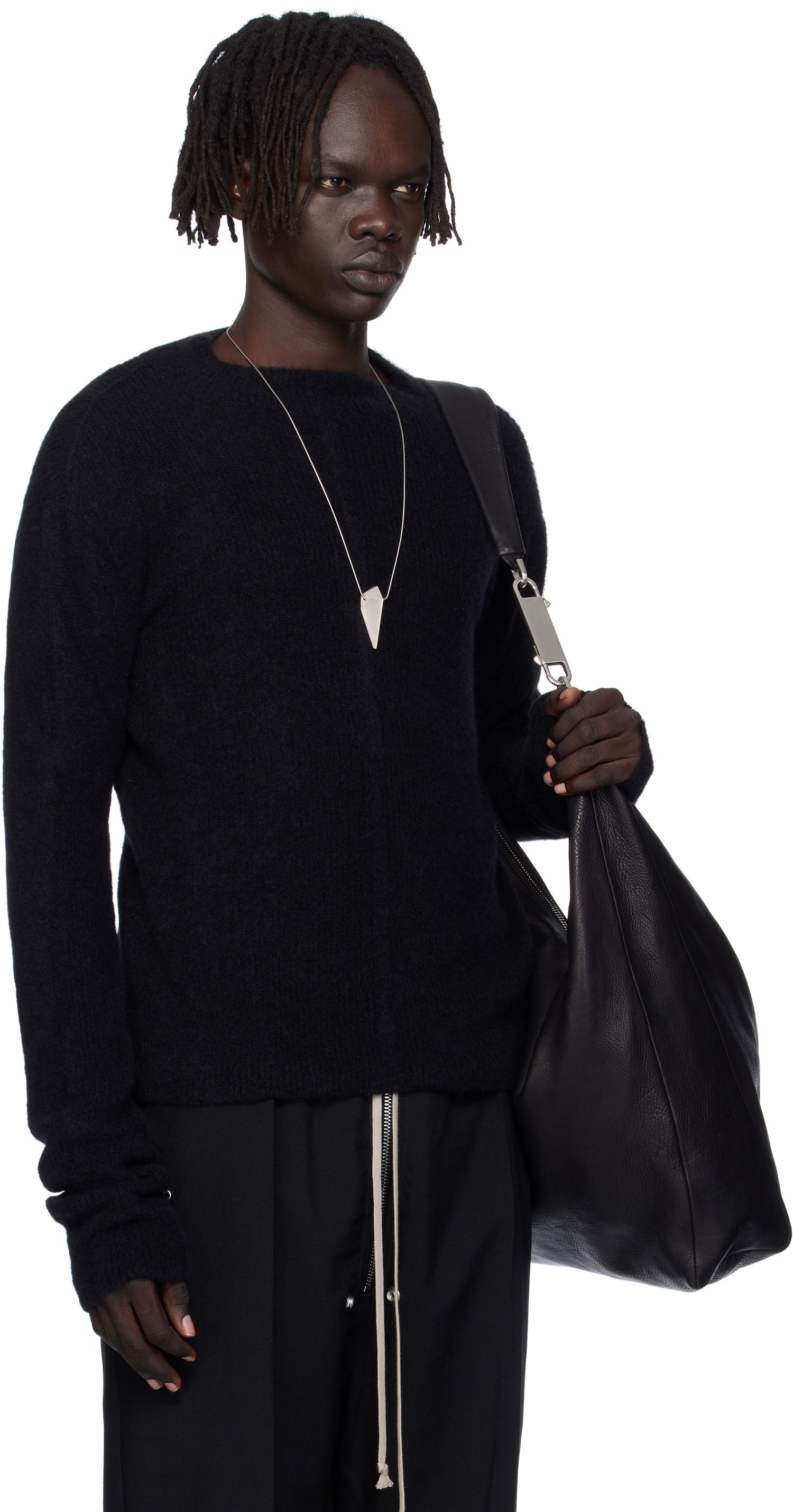Sweater Rick Owens Rick Owens Headon Pull Sweater Sort | RU02E1690 KWP, 1