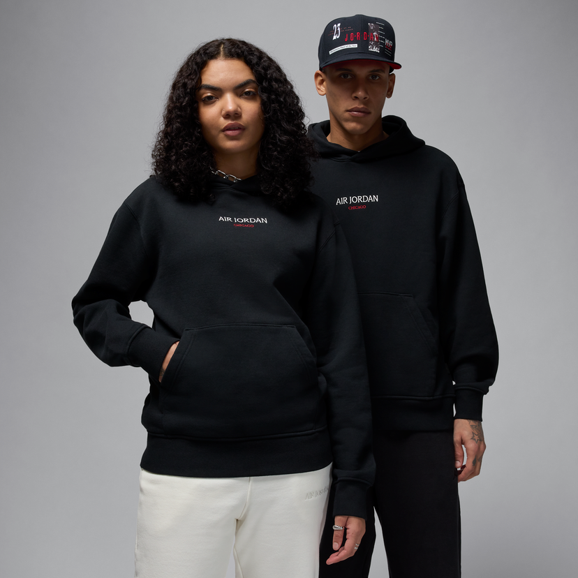 Sweatshirt Jordan Air Jordan Wordmark Chicago Fleece Hoodie Sort | HF9289-010