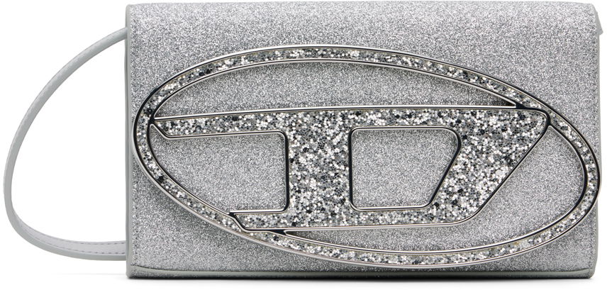 Håndtaske Diesel 1DR Wallet Strap Bag "Silver" Metalisk | X09809 P0787, 0
