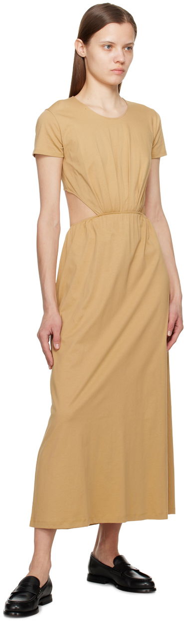 Kjole Loulou de Saison Loulou de Saison Seram Midi Dress Beige | SERAM, 3