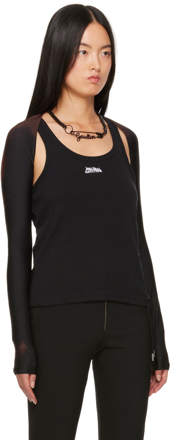 Tanktop Jean Paul Gaultier Jean Paul Gaultier Open-Shoulder Top Sort | 23/15-F-TO105-J527-67, 1