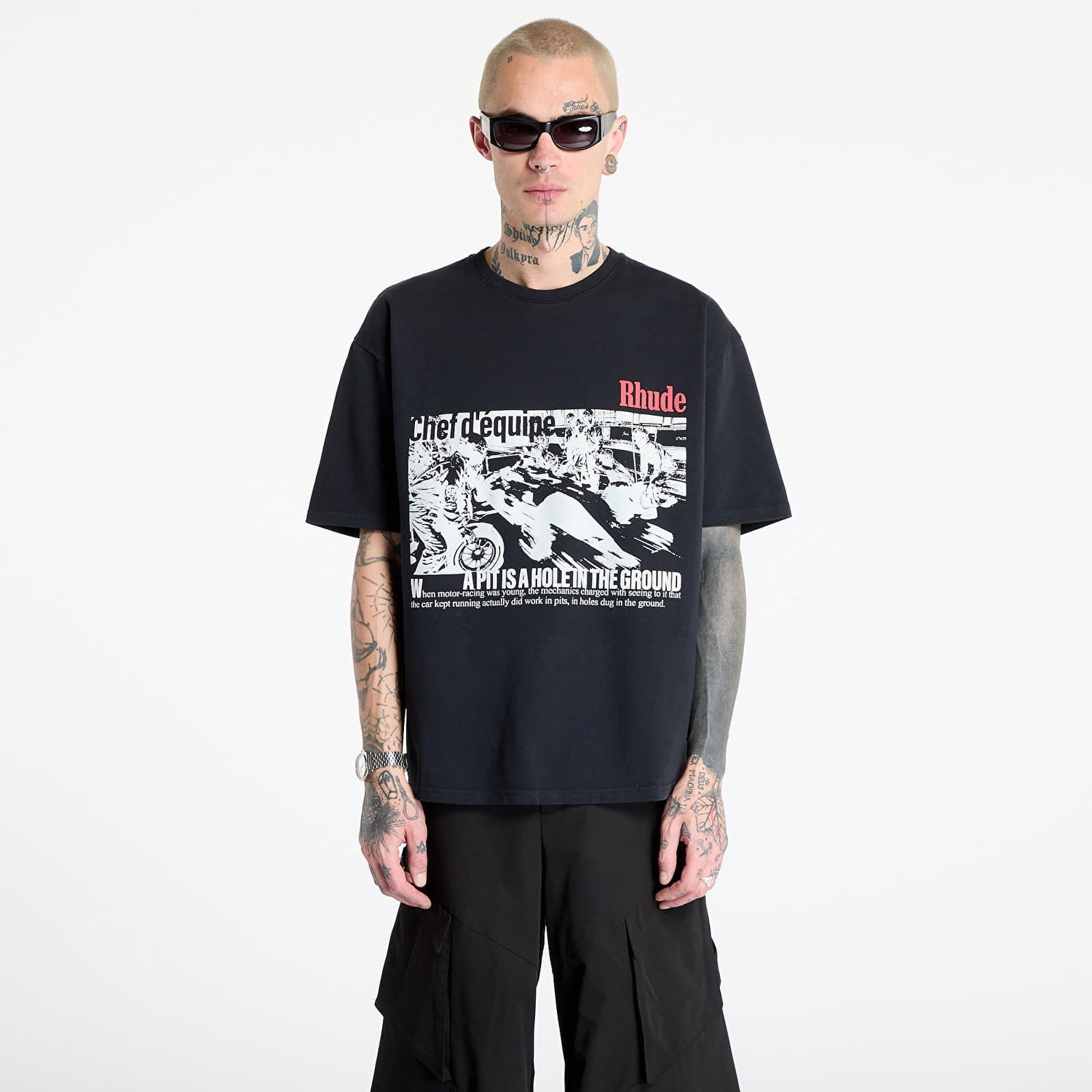 T-shirt Rhude Rhude Champions Du Monde Graphic T-Shirt Sort | RHSS25TT140122306, 0