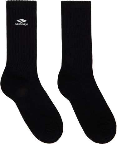 Sokker Balenciaga 3B Sports Icon Socks Sort | 767067-4D7B6-1077, 0