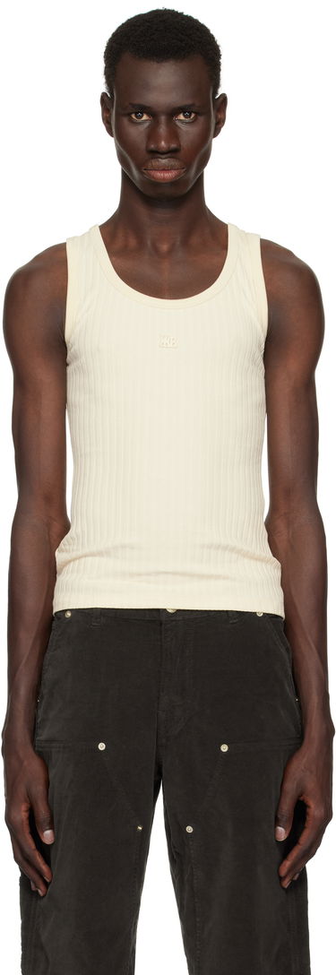 Tanktop Wales Bonner Wales Bonner Groove Tank Top Beige | WS25JE42-JE23-099 RIB JERSEY, 0