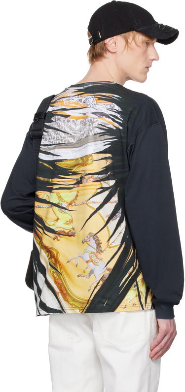 T-shirt Diesel Diesel Carousel Graphic Long Sleeve T-Shirt Sort | A19652-0PJBL-9XXA, 2