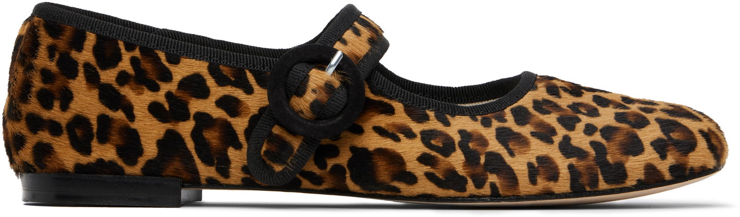 Kjole Repetto Repetto Georgia Mary Jane Square-Toe Ballerinas Brun | V4141PONY, 0