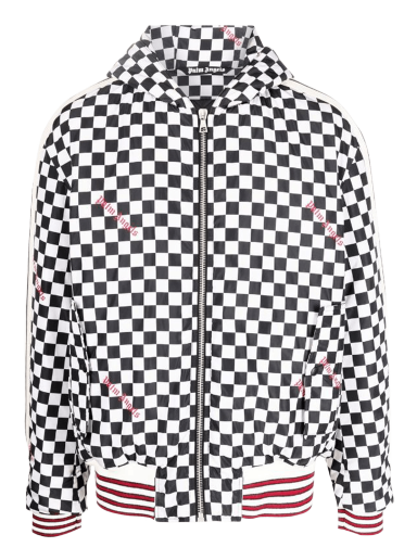 Sweatshirt Palm Angels Damier Puffed Hoodie Jacket Grå | PMEA225F22FAB0011025