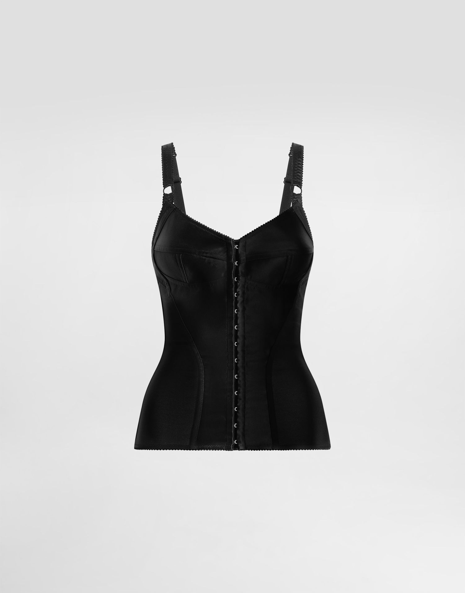 Bh Dolce & Gabbana Dolce & Gabbana Elastic Satin Bustier Top Sort | F7525TGDCMXN0000, 0