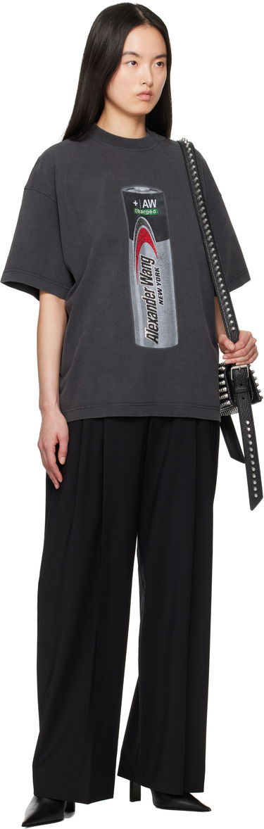 T-shirt Alexander Wang Alexander Wang Unisex Battery Logo-Print Graphic T-Shirt Sort | UCC2251832, 3
