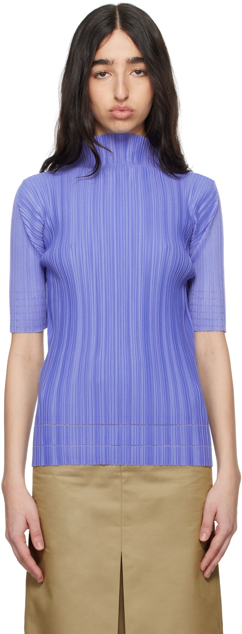 Sweater Pleats Please Issey Miyake Pleats Please Issey Miyake Soft Pleats Turtleneck Top Lilla | PP56JK933
