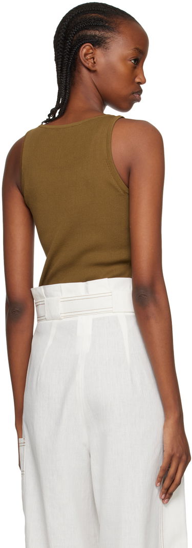 Tanktop Max Mara Show Ribbed Tank Top Grøn | 2313610232600 MM12117, 2