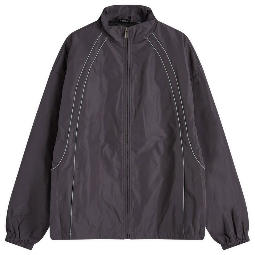 Vindjakke DAILY PAPER Taye Logo Track Jacket Obsidian Black Size Large Sort | 2421099