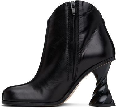Tøj JW Anderson JW Anderson Twisted Heel Ankle Boots Sort | ANW43211A, 2