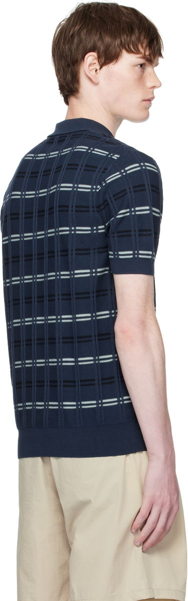 Polo skjorte Fred Perry Fred Perry Striped Rib Knitted Polo Blå | K9751, 2