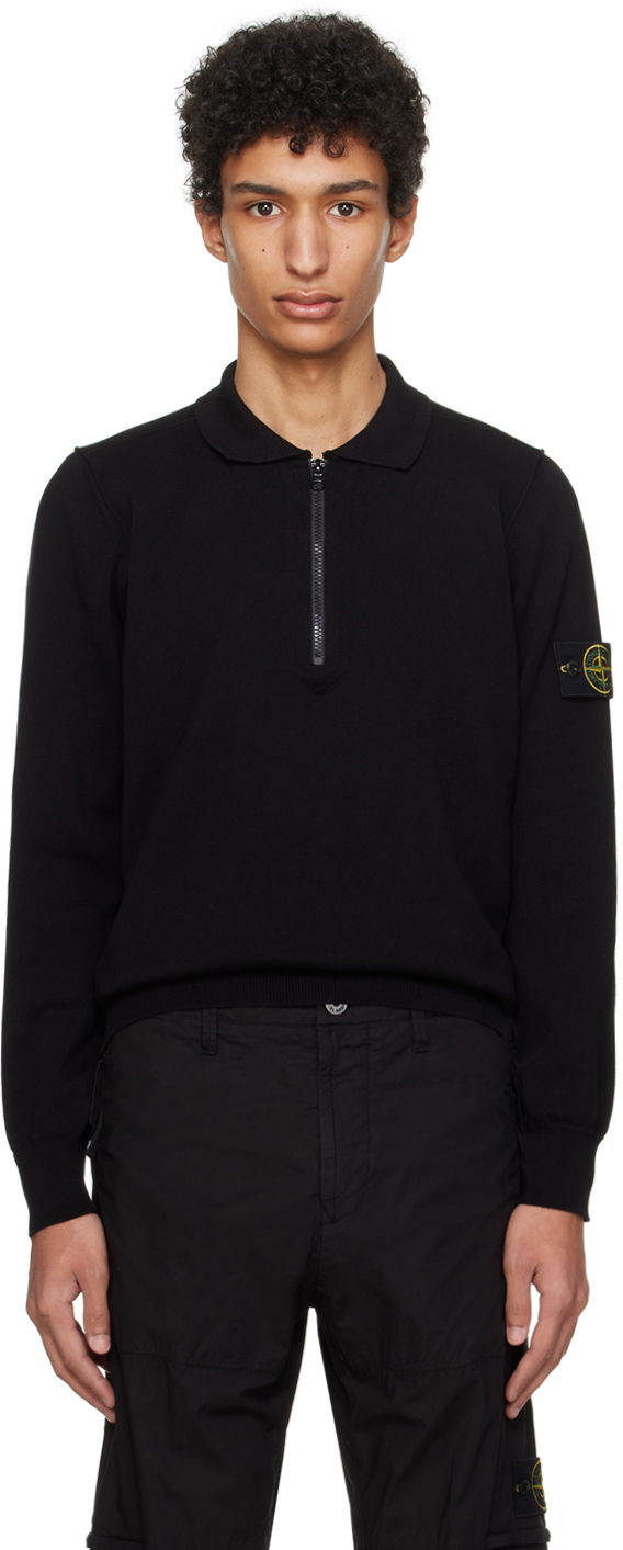 Polo skjorte Stone Island Rolled Edge Polo Tee Sort | 8015543B2, 0