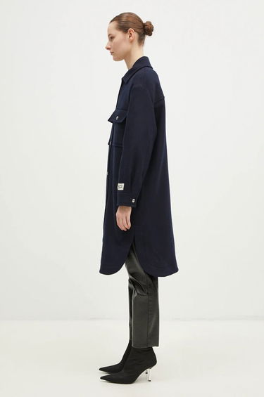 Jakke MAISON KITSUNÉ Maison Kitsune Workwear Wool Shirt Jacket Blå | NW02211WM0026, 1