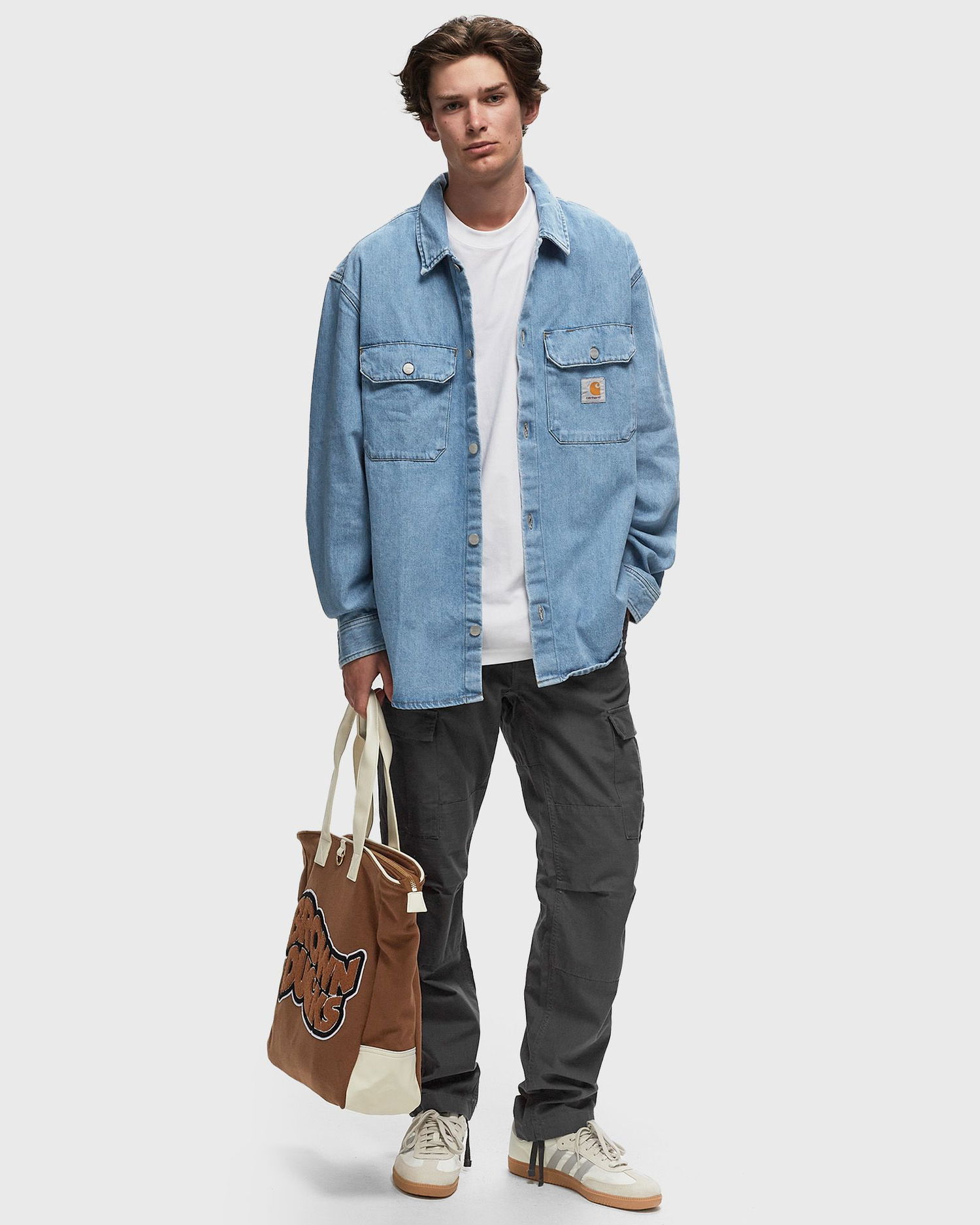 Jakke Carhartt WIP Harvey Shirt Jacket Blå | I033346-01.0E, 1