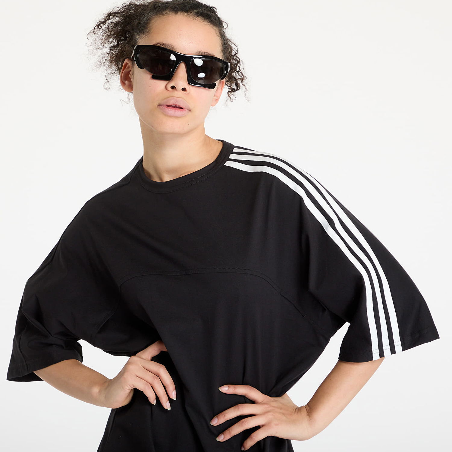 Kjole Y-3 Y-3 3-Stripes Short Sleeve T-Shirt Dress Sort | JN4986, 1