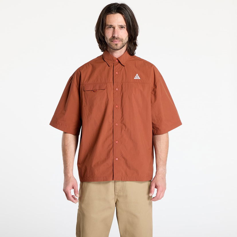 Skjorte Nike ACG ACG "Orb Weaver" UV Repel Short-Sleeve Shirt Orange | HJ2883-245
