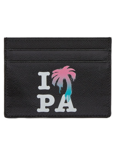 Tegnebog Palm Angels I Love PA Card Holder Multi Sort | PMND008S23LEA0011084