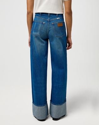 Bukser Wrangler Wrangler Loose Cuffed Rodeo Ridge Trousers Blå | 112373236:32:32, 0