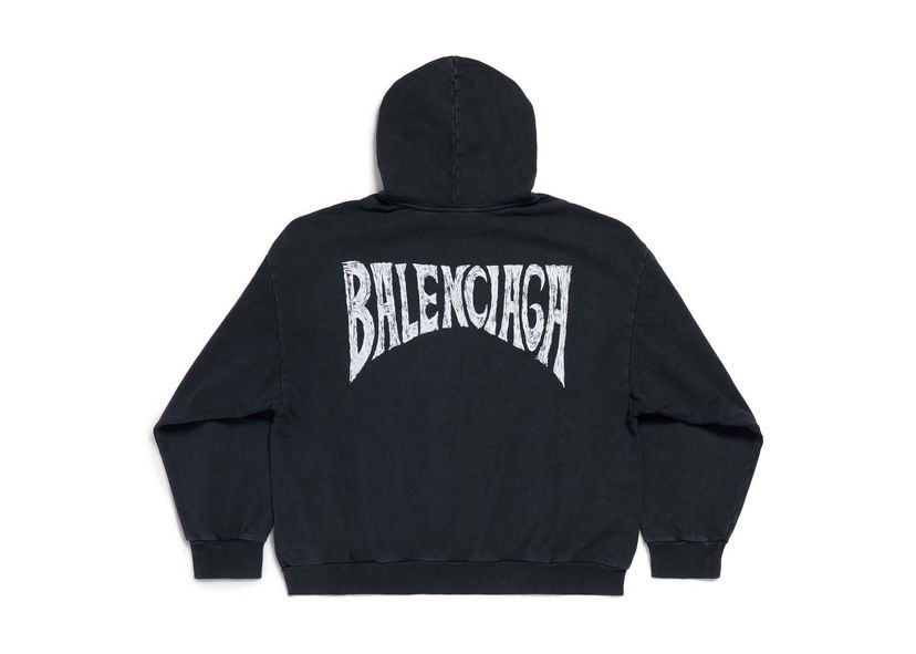 Sweatshirt Balenciaga Political Stencil Oversized Hoodie Sort | 767877 TQVI7