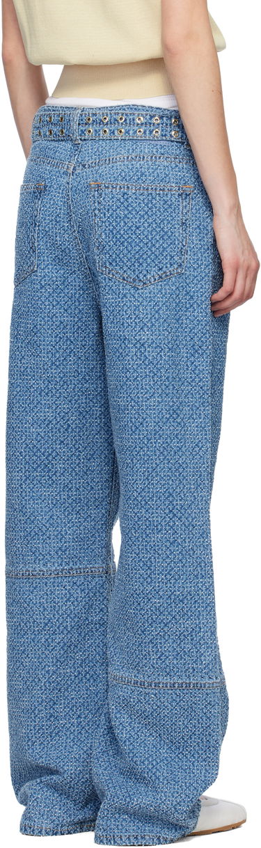 Jeans GANNI GANNI Izey Fluffy Belt Jeans Blå | J1721, 2