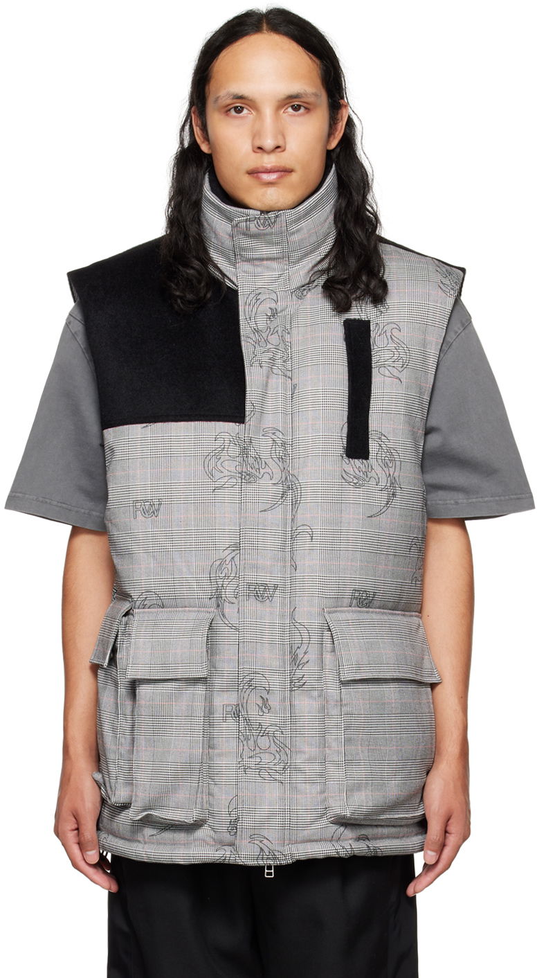 Vest Feng Chen Wang Feng Chen Wang Printed Down Vest Grå | FUF14VS02