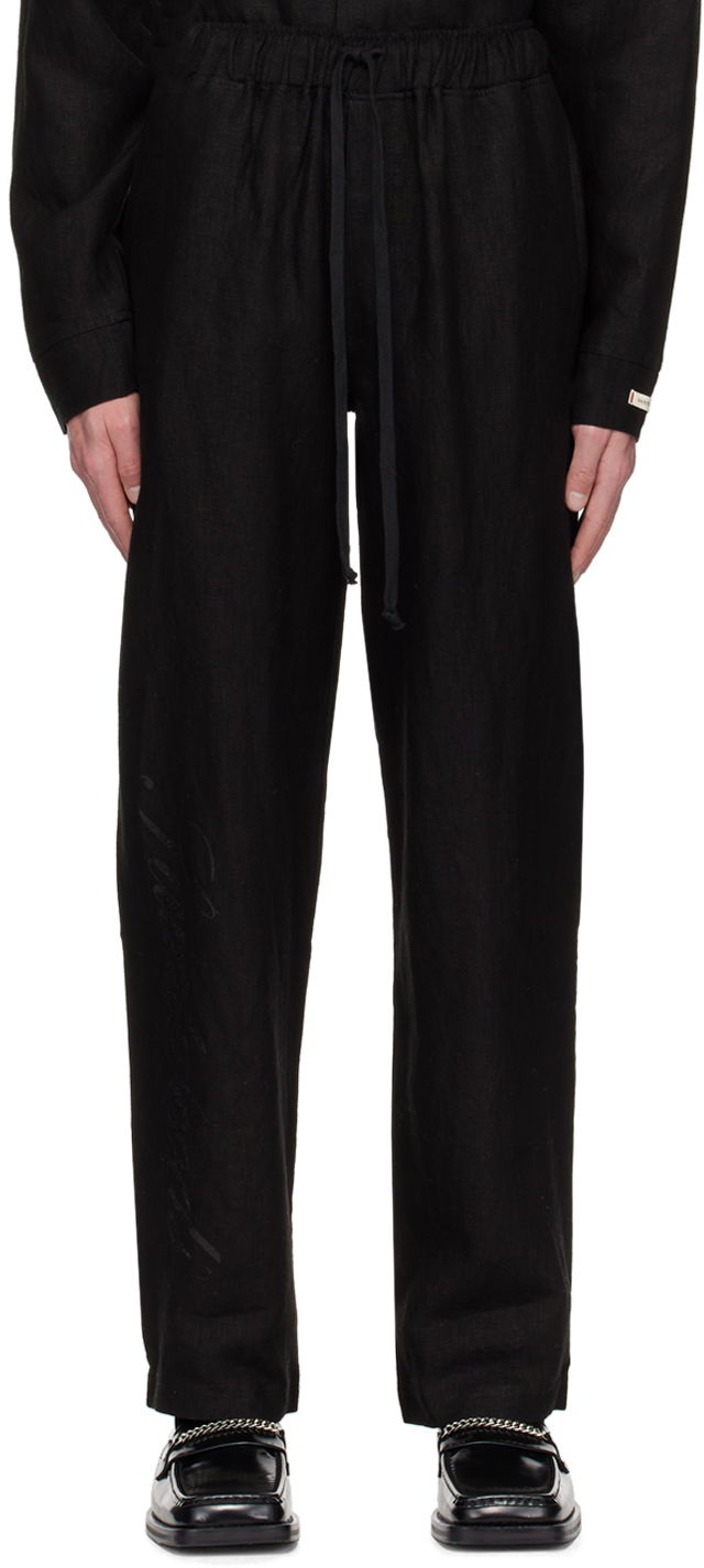 Bukser Saintwoods Saintwoods Relaxed Trousers Sort | SW01614