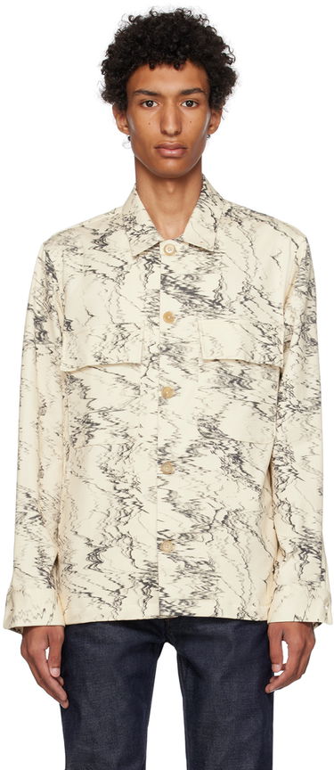 Skjorte Paul Smith Paul Smith Graphic Print Shirt Beige | M1R-009Y-L02096, 0