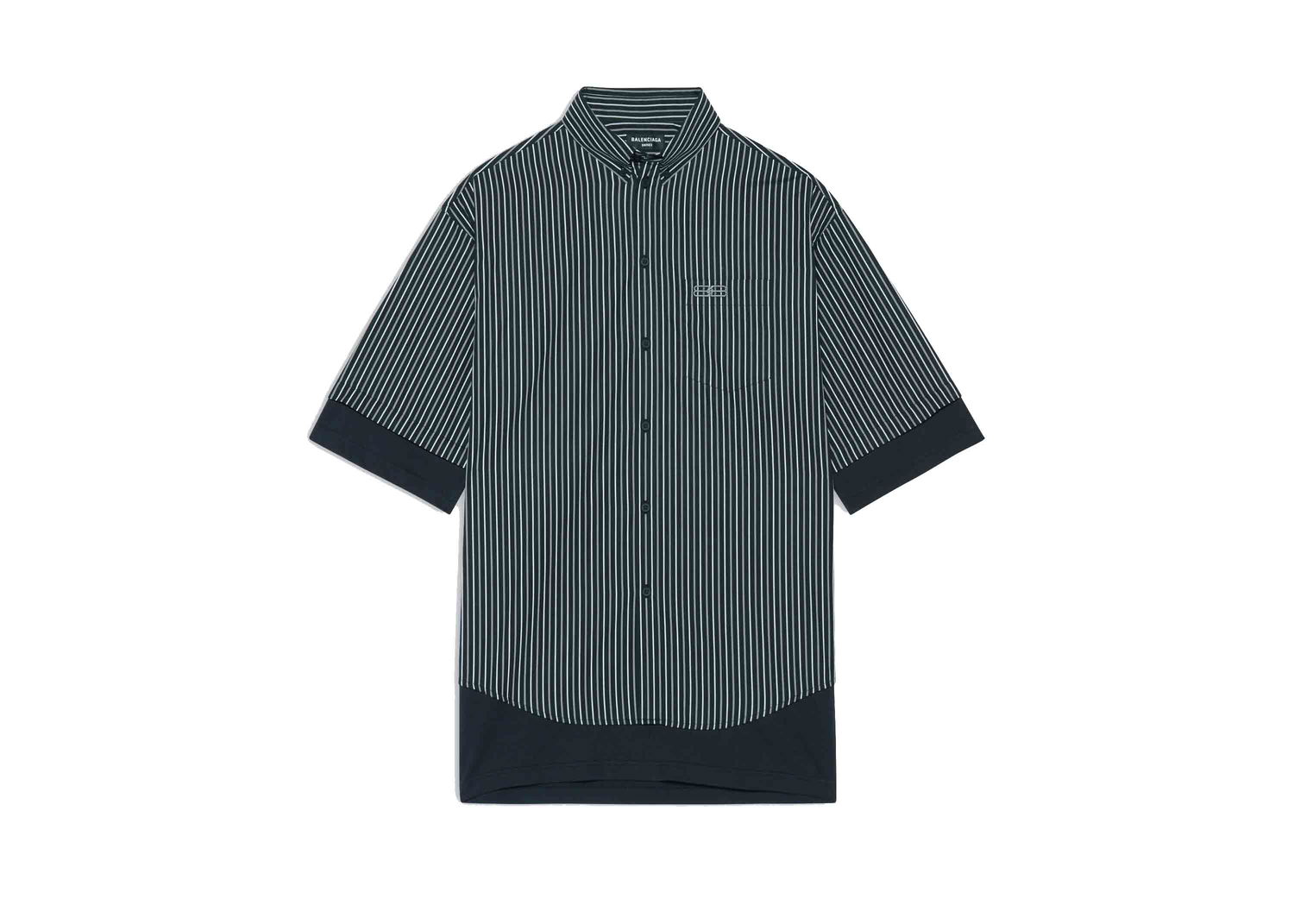 Skjorte Balenciaga BB Icon Layered Shirt Sort | 690394TJM191269, 0