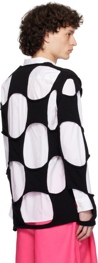 Sweater Comme des Garçons Homme Plus Cotton Code Intarsia B Pattern Crewneck Sweater Sort | PO-N012-051, 2