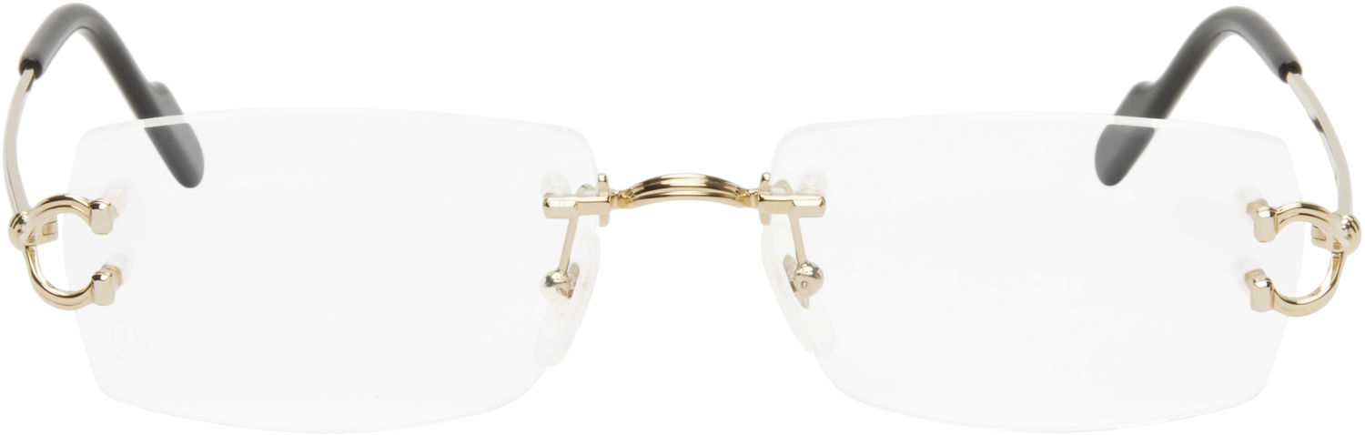 Solbriller Cartier Cartier Décor C Classique Rimless Glasses Metalisk | CT0563O-001, 0