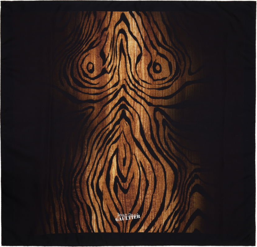 Tørklæde Jean Paul Gaultier Jean Paul Gaultier 'The Wood' Silk Scarf Sort | 25/03-U-AC025-W033-0060