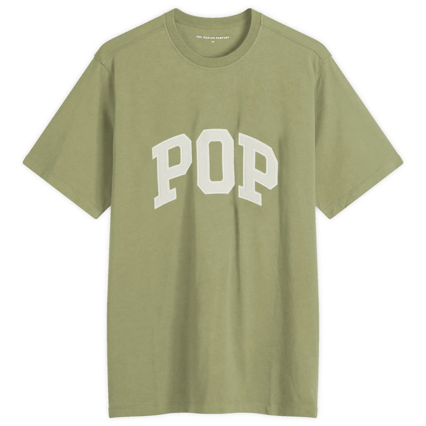 T-shirts og tank tops Pop Trading Company T-Shirt Arch Logo Large Grøn | POPAW24-02-016