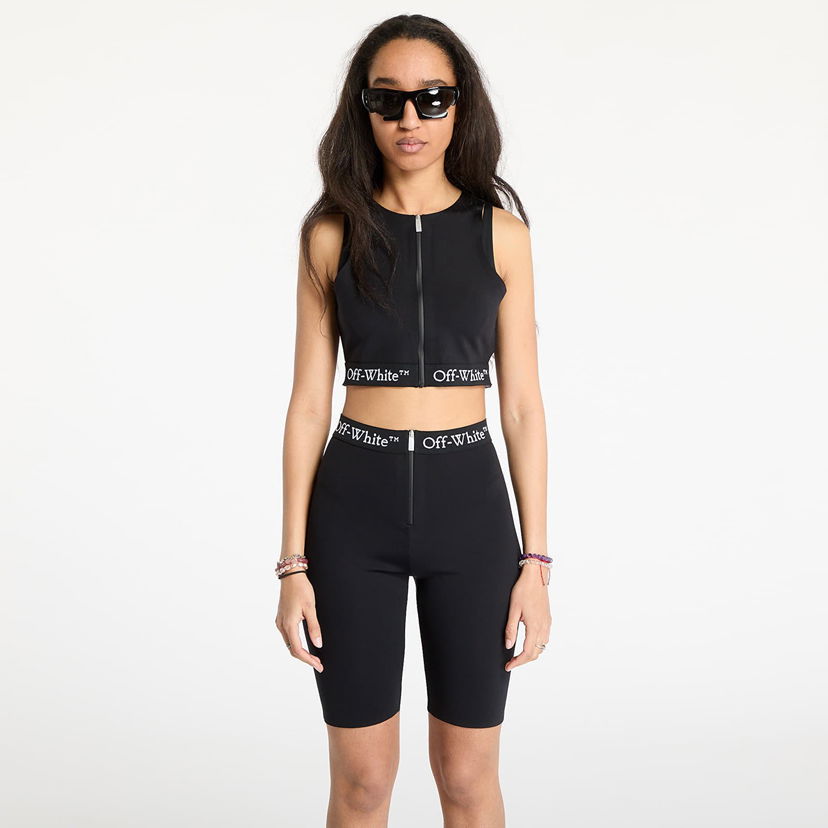 Træningsdragt Off-White Off-White Logoband Zipped Rowing Top Sort | OWVO056S25JER0011000
