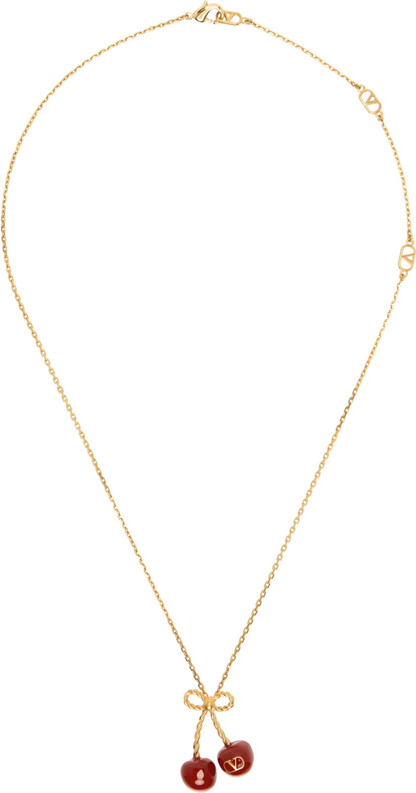 Halskæde Valentino Valentino Garavani Chez Valentino Gold-Tone Cherry Necklace Metalisk | 6W0J0Z81MJP