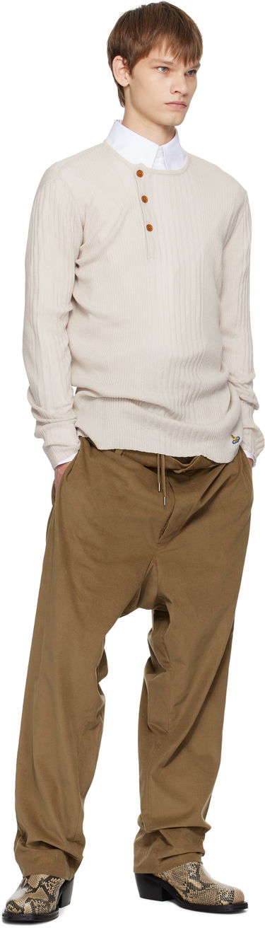Sweater Vivienne Westwood Vivienne Westwood Tegan Henley Knit Top Beige | 2701002N-Y003M-, 3