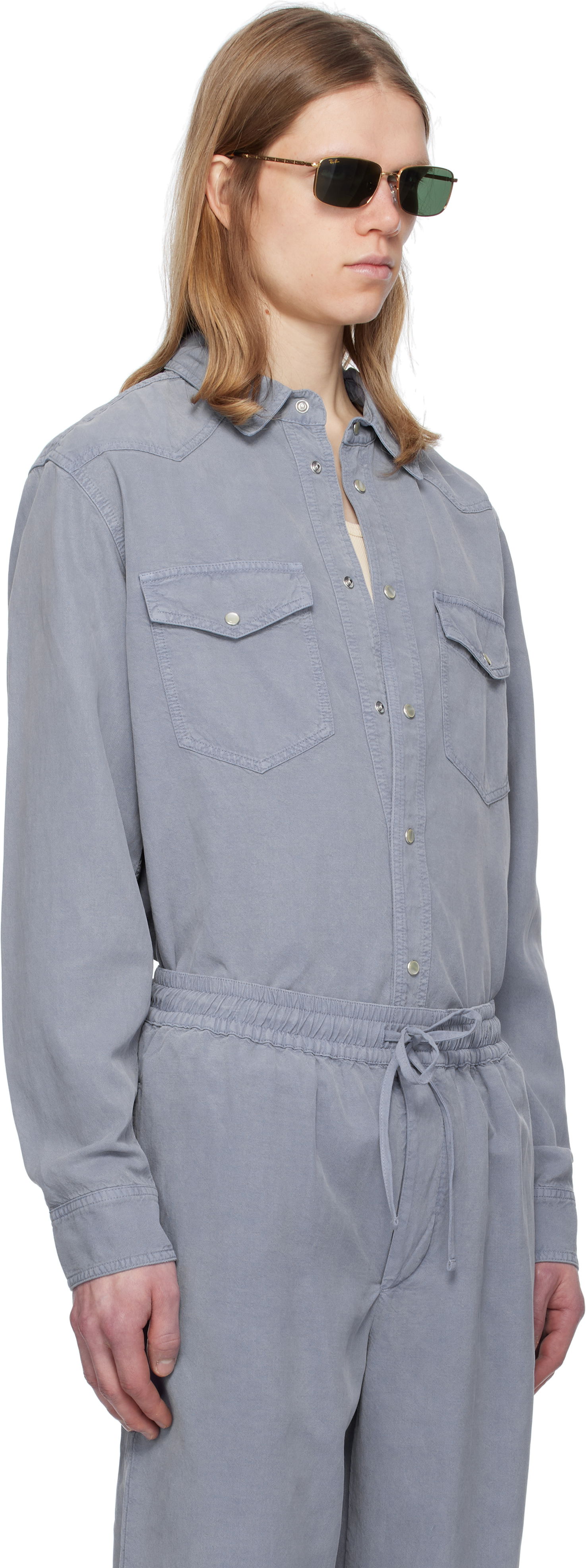 Jumpsuit ISABEL MARANT Isabel Marant Vasco Drawstring Shirt Jumpsuit Grå | CH0214HB-C2I07H, 1