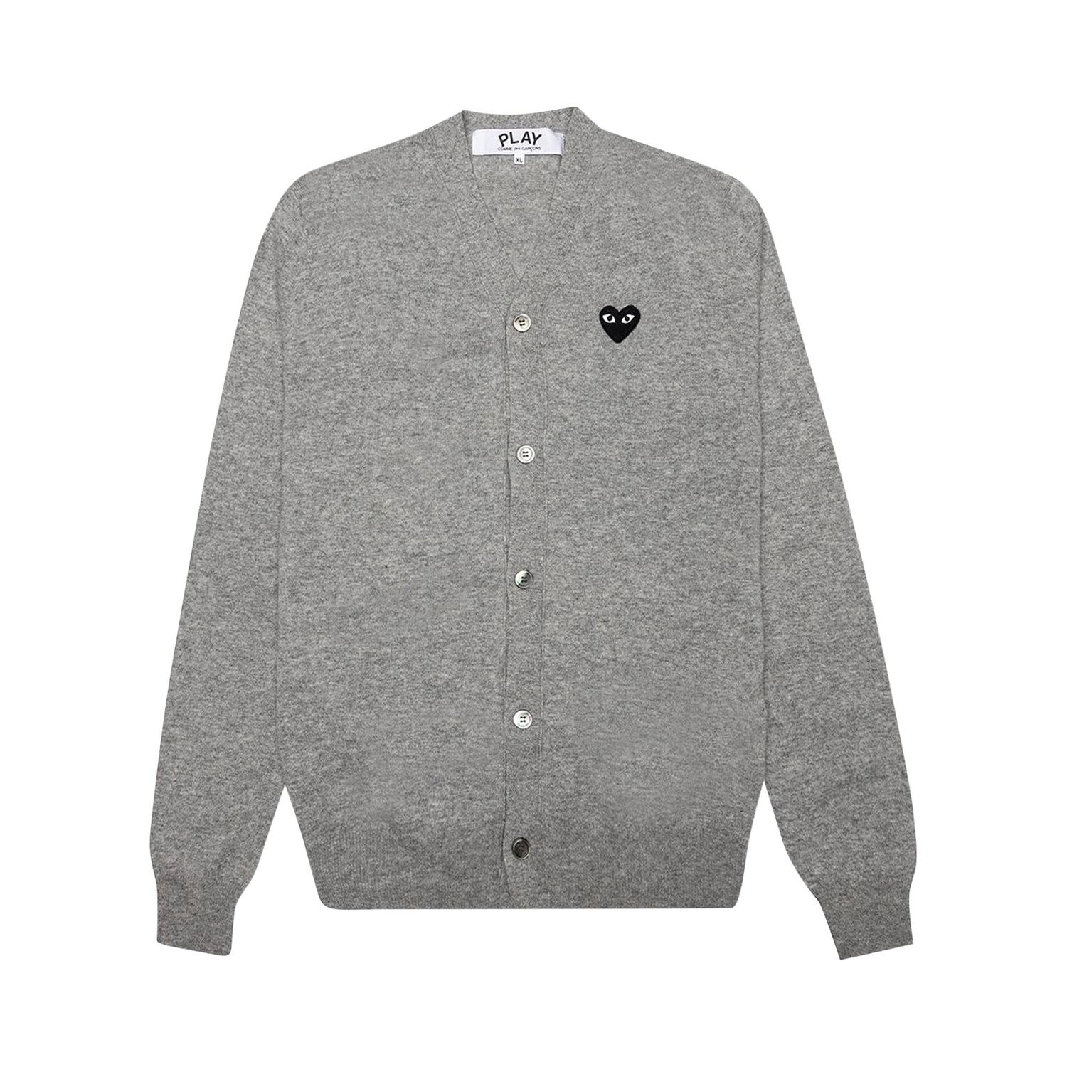 Sweater Comme des Garçons PLAY Heart Wool Cardigan Grå | az n024 051 2, 1