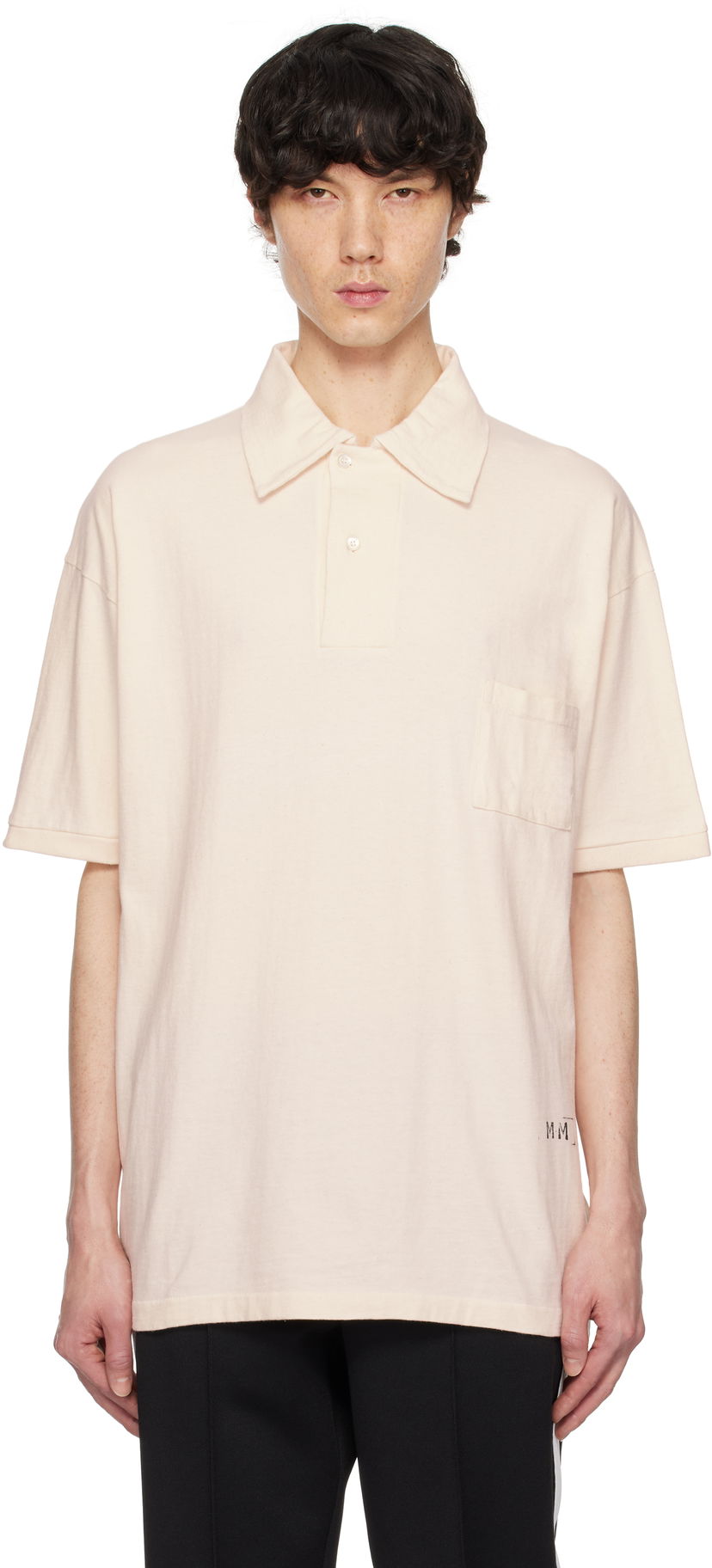 Polo skjorte Maison Margiela Maison Margiela Printed Polo Beige | S50GL0060 M20061