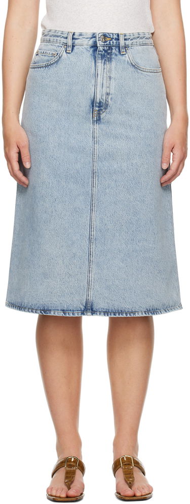 Nederdel TOTEME Five-Pocket Denim Midi Skirt Blå | 243-WRB0193-FB0045, 0
